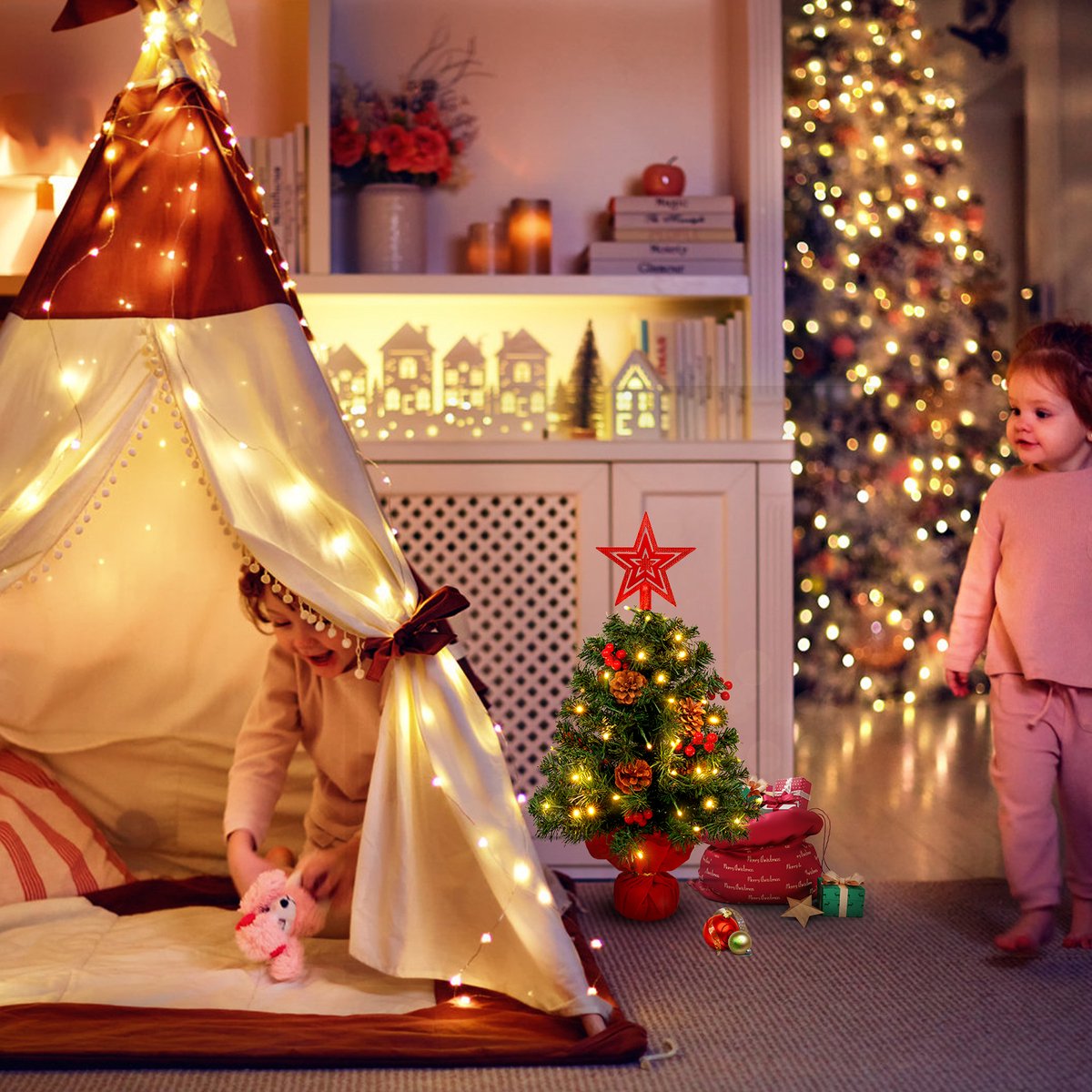 Uten Mini Kerstboom H60 met LED verlichting