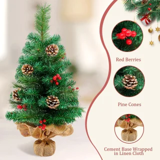 Uten Mini Kerstboom Luxe uitvoering H60 cm