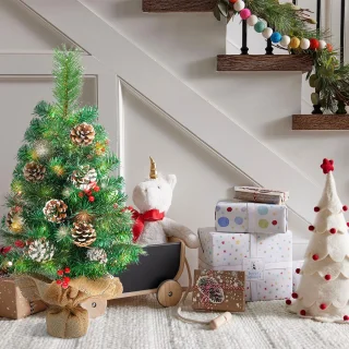 Uten Mini Kerstboom Luxe uitvoering H60 cm