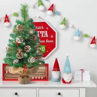 Uten Mini Kerstboom Luxe uitvoering H60 cm
