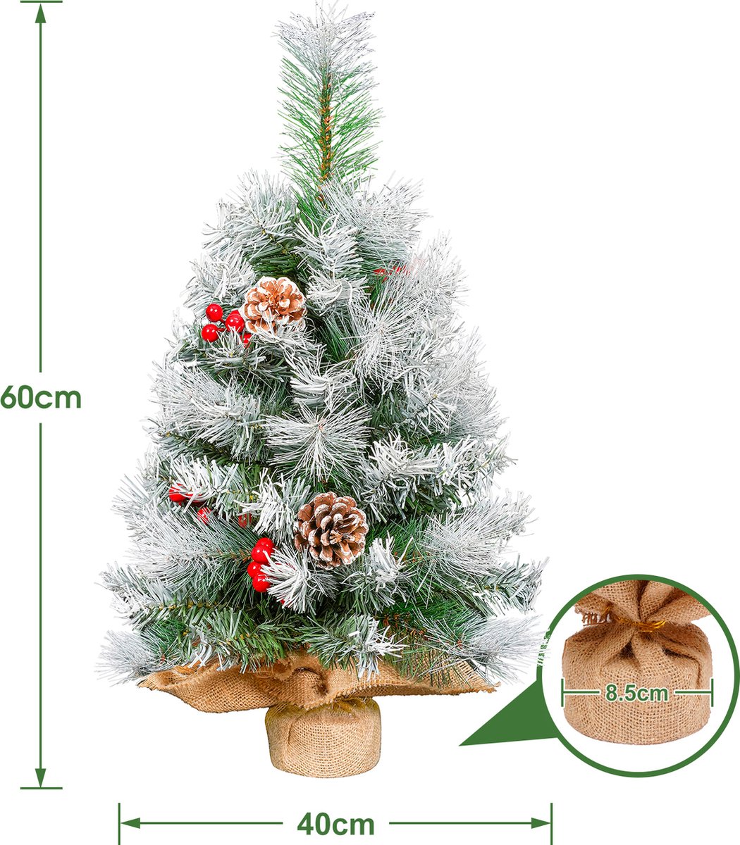 Uten Mini Kerstboom Met Dennenappels H60cm