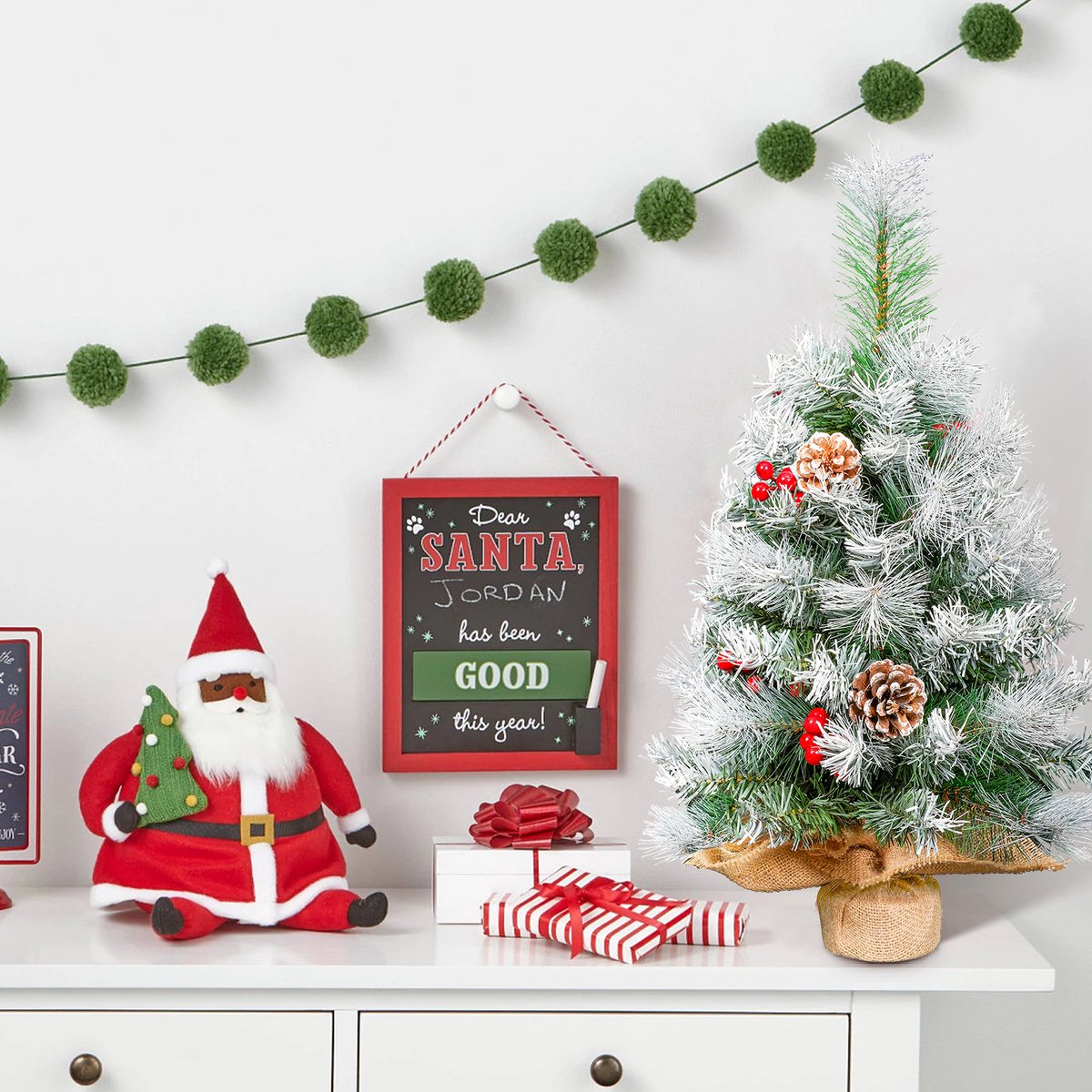 Uten Mini Kerstboom Met Dennenappels H60cm