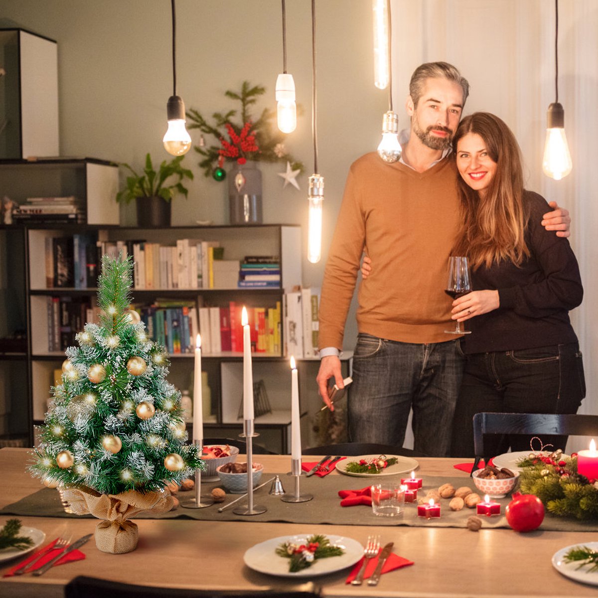 Uten Mini Kerstboom PVC 65 Takken 60 cm