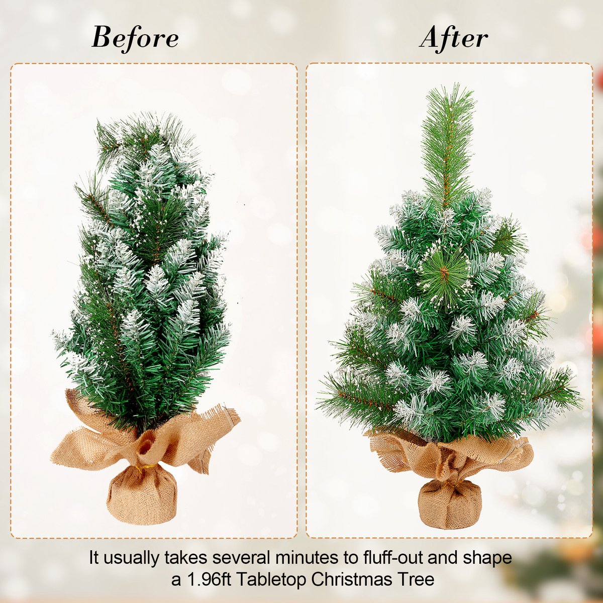 Uten Mini Kerstboom PVC 65 Takken 60 cm