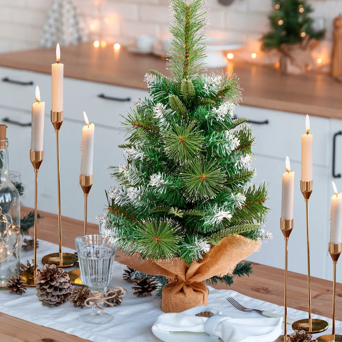 Uten Mini Kerstboom PVC+PE 60 Takken 60 cm