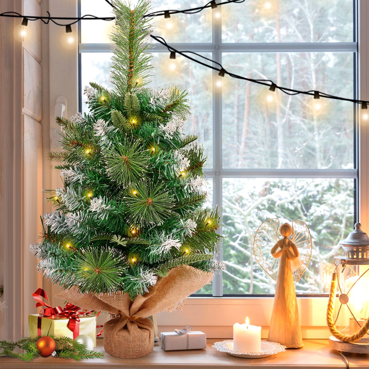 Uten Mini Kerstboom PVC+PE 60 Takken 60 cm