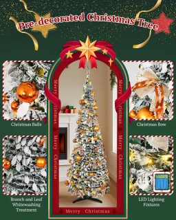 Uten Pop-up kunstkerstboom H180 x Ø68 cm