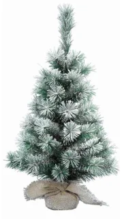 Vancouver Kunstkerstboom H90 cm in rotan mand D27xH20 cm