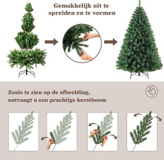 Wat vinden we goed aan de VANKEL Kunstkerstboom 210 cm - Met LED-verlichting