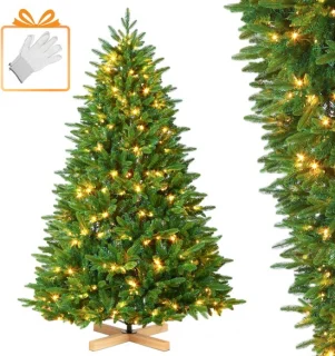 Vankel kunstkerstboom met houten voet Elf