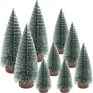 Vemera Mini kerstbomen set van 9 stuks