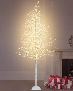 Verlichte Berk Kunstboom 180 cm