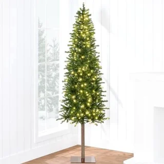 Verlichte kerstboom - 198 cm