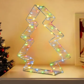Verlichte kerstboom groen 28,5 x 6 x 32 cm LED