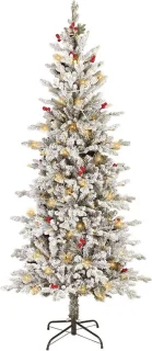 Verlichte kunstkerstboom groen 185 cm