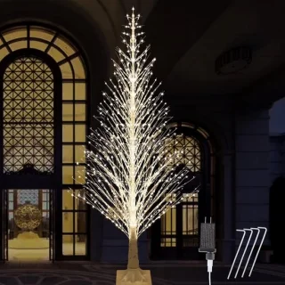 Verlichte Kunstmatige Berkenboom 210 cm
