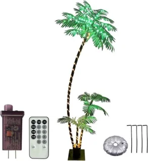 Verlichte kunstmatige palmbomen 213 cm met 260 ledlampen