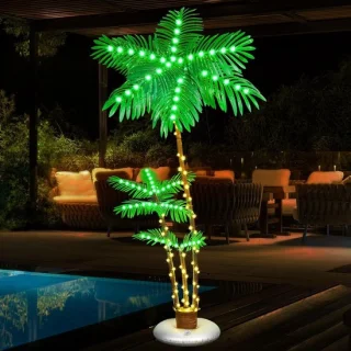 Verlichte palmboom 1.5 m warm wit