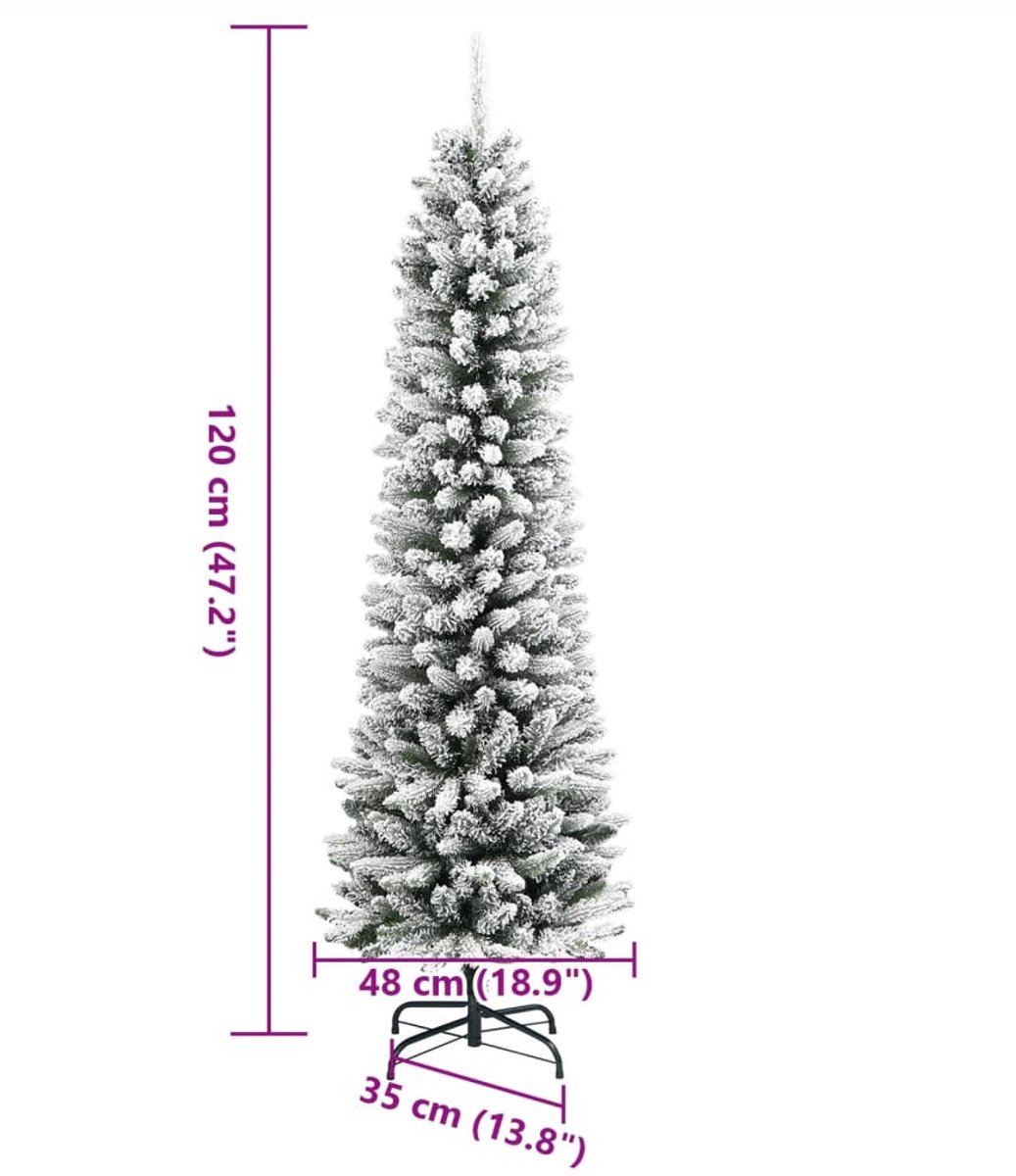 vidaXL 120 cm Kunstkerstboom Smal PVC PE