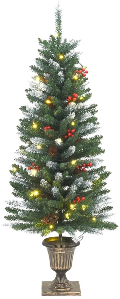 vidaXL 4-delige kerstdeurdecoratieset PVC