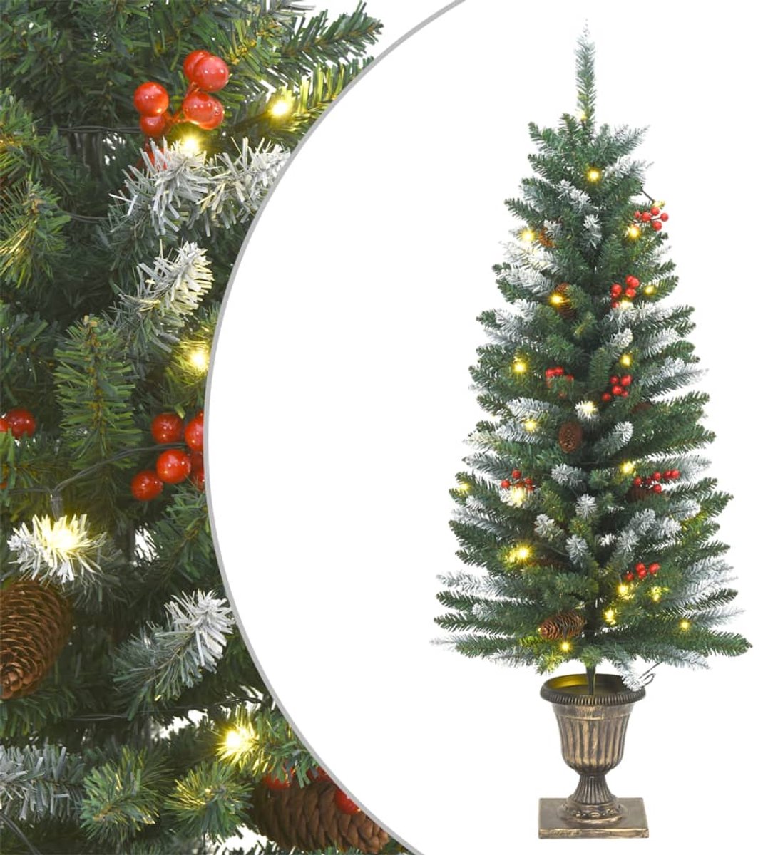 vidaXL 4-delige kerstdeurdecoratieset PVC