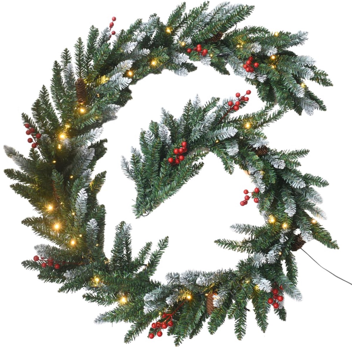 vidaXL 4-delige kerstdeurdecoratieset PVC
