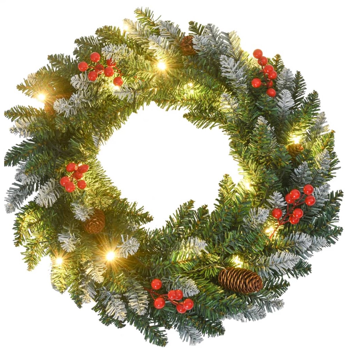 vidaXL 4-delige kerstdeurdecoratieset PVC