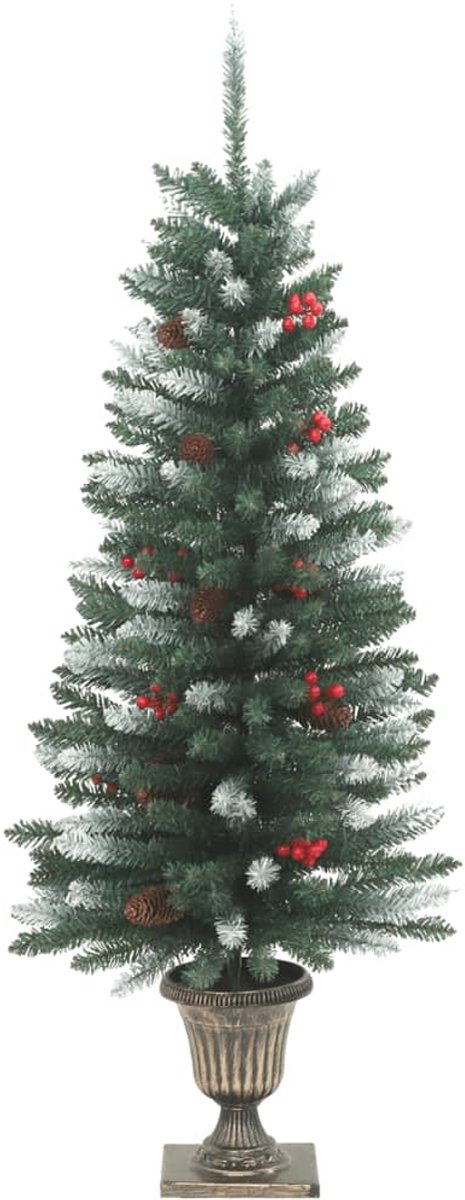 vidaXL 4-delige kerstdeurdecoratieset PVC