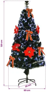 vidaXL Glasvezelkerstboom 120 cm