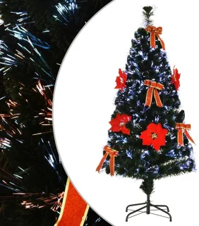vidaXL glasvezelkerstboom 150 cm met 24 led’s, meerkleurig