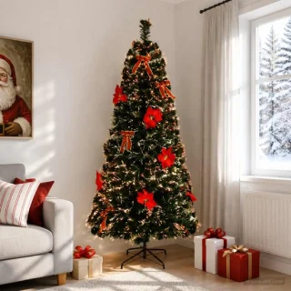 vidaXL glasvezelkerstboom 210 cm