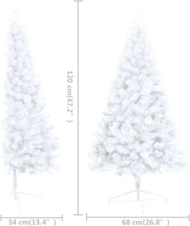 vidaXL Half kunstkerstboom 120 cm
