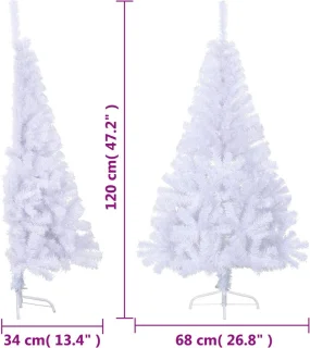 vidaXL Half kunstkerstboom 120 cm