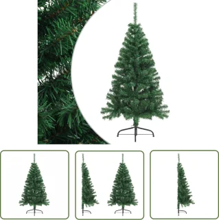 vidaXL Half kunstkerstboom 150 cm groen