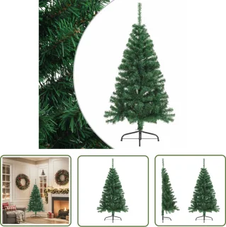 vidaXL Half kunstkerstboom 150 cm groen