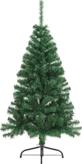 vidaXL Half kunstkerstboom 150 cm groen