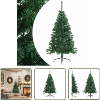 vidaXL Half kunstkerstboom 150 cm groen