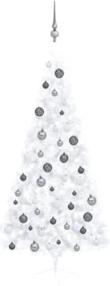 vidaXL Half kunstkerstboom 180 cm wit