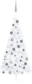 vidaXL Half kunstkerstboom 180 cm wit