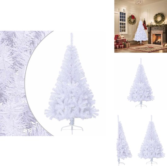 vidaXL Halve Kerstboom PVC Wit 150 cm