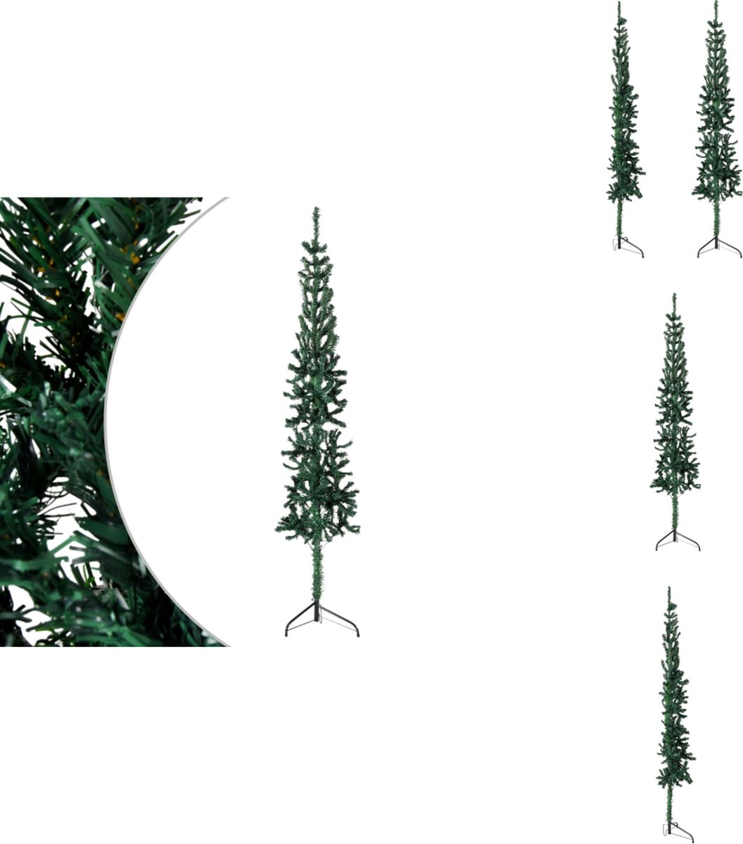 vidaXL Halve Kunstkerstboom 120 cm Groen