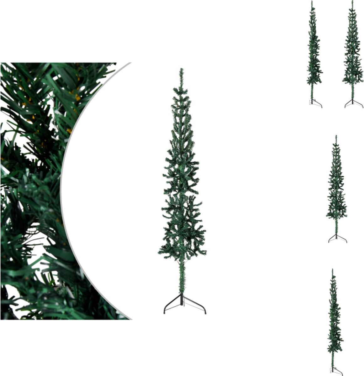 vidaXL Halve Kunstkerstboom 120 cm Groen