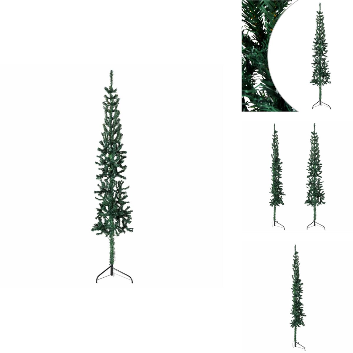 vidaXL Halve Kunstkerstboom 120 cm Groen