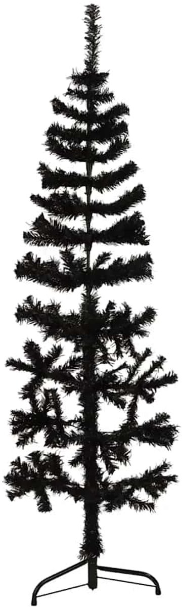 vidaXL Halve Kunstkerstboom 120 cm Zwart