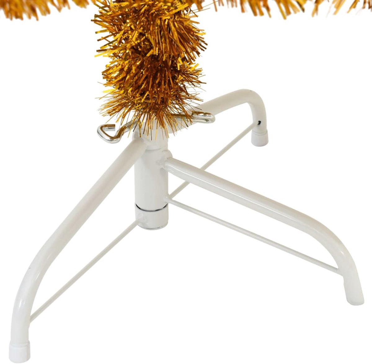 vidaXL Halve Kunstkerstboom 180 cm goudkleurig met standaard
