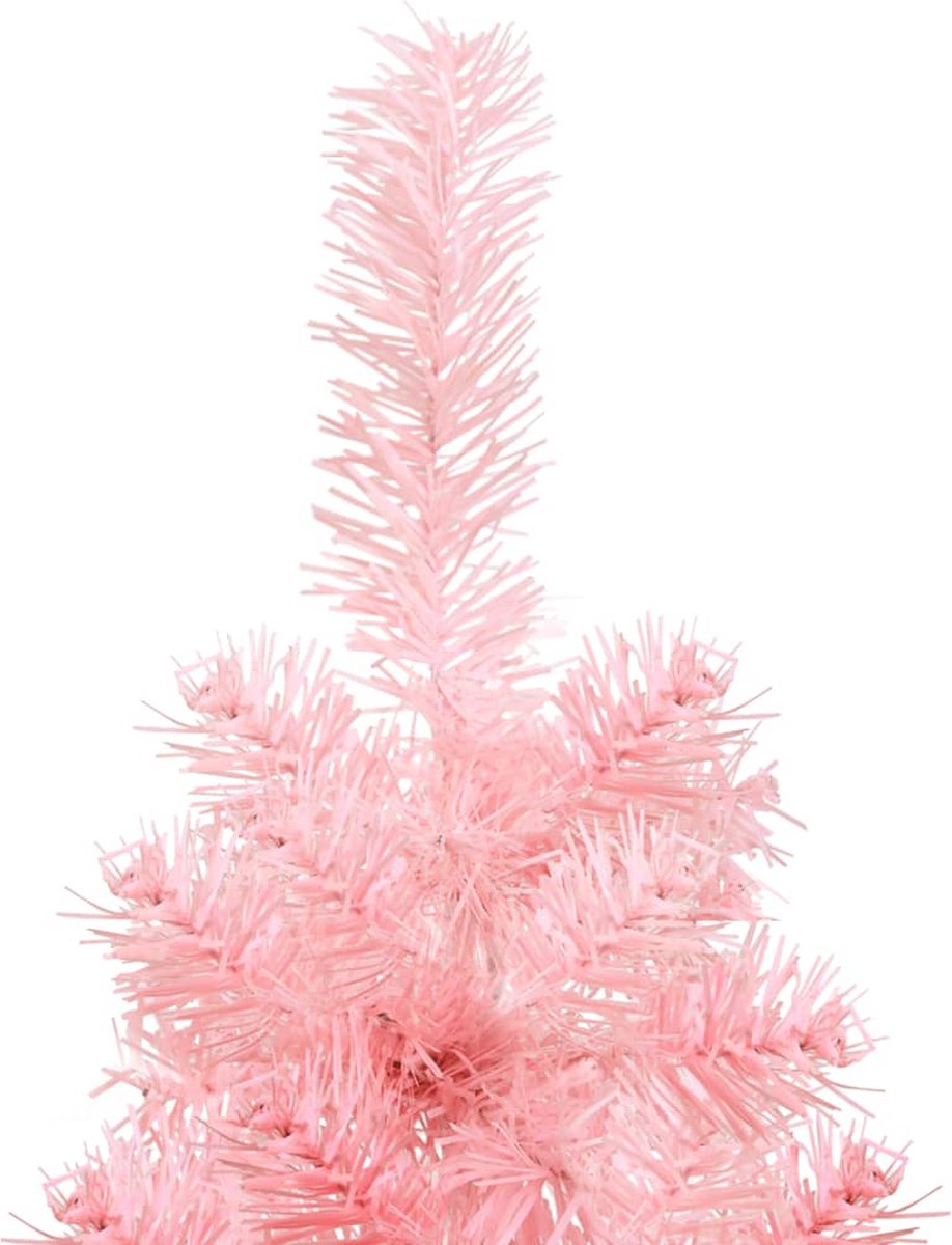 vidaXL Halve Kunstkerstboom 180 cm Roze