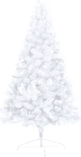 vidaXL Halve kunstkerstboom 180 cm wit