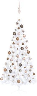 vidaXL Halve kunstkerstboom 180 cm wit