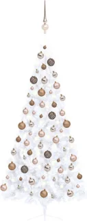 vidaXL Halve kunstkerstboom 180 cm wit