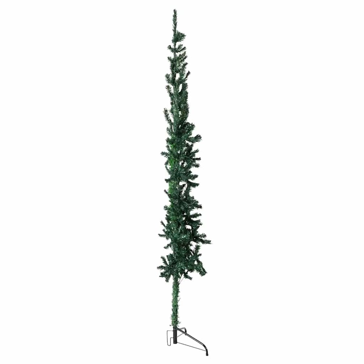 vidaXL Halve Kunstkerstboom 210 cm Groen Met Standaard